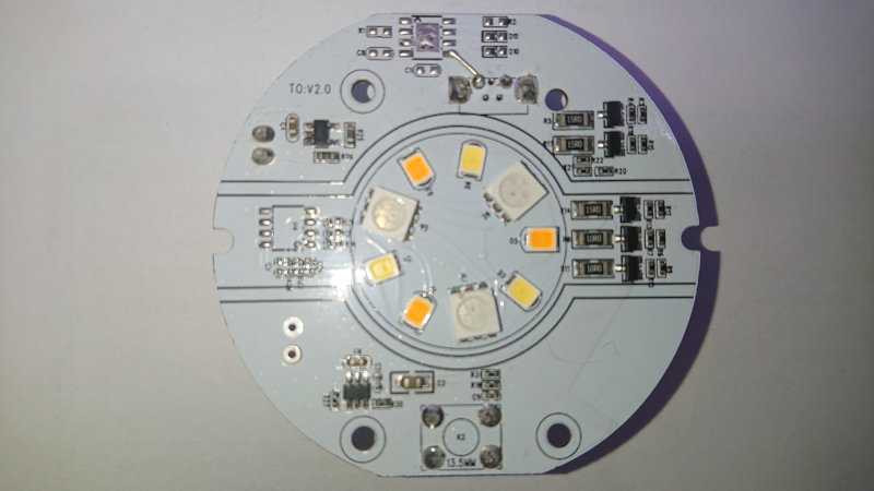 Bottom View LED Layout