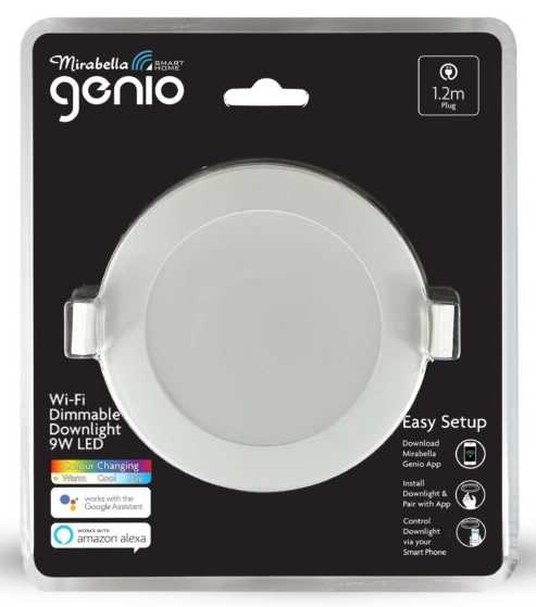 Mirabella Genio Wi-Fi Dimmable 9W LED CCT Downlight Mirabella Genio Wi-Fi Dimmable 9W LED CCT Downlight